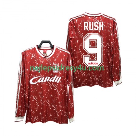 Fotbalový Dres Liverpool Rush 9 1989 1991 Retro Domácí Dlouhý Rukáv
